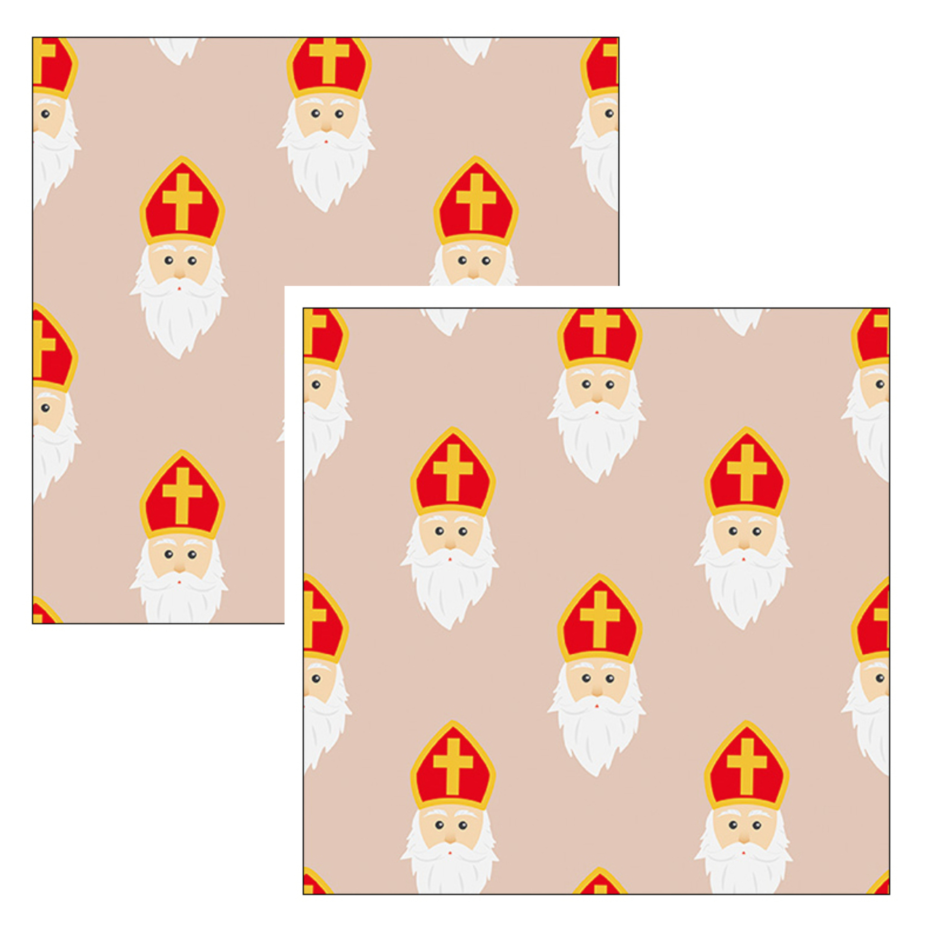 Ambiente Servetten Sinterklaas - 40x stuks - 3 laags - 33 x 33 cm - sint en piet -