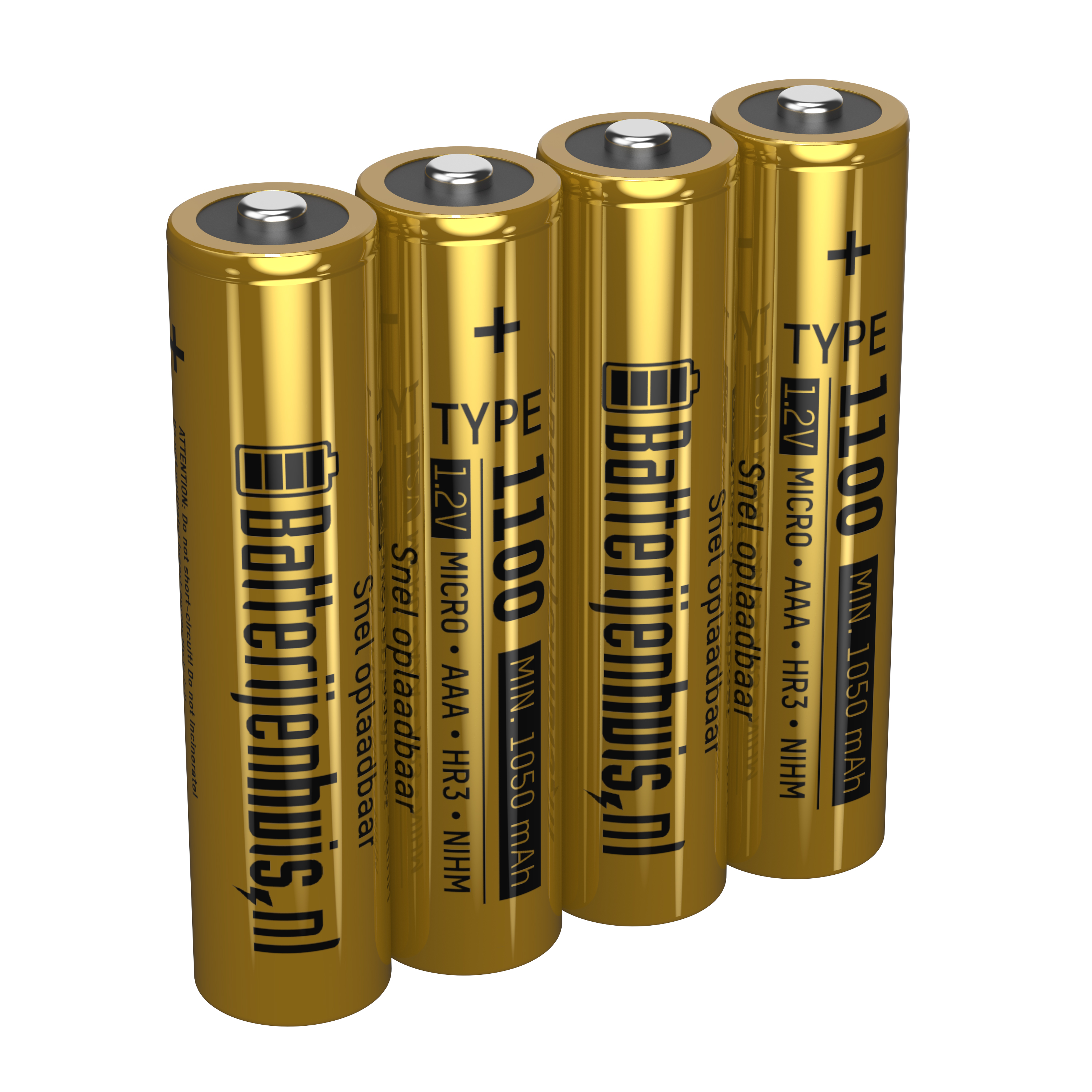 Batterijenhuis AAA 1100mAh Oplaadbare Batterijen 4x