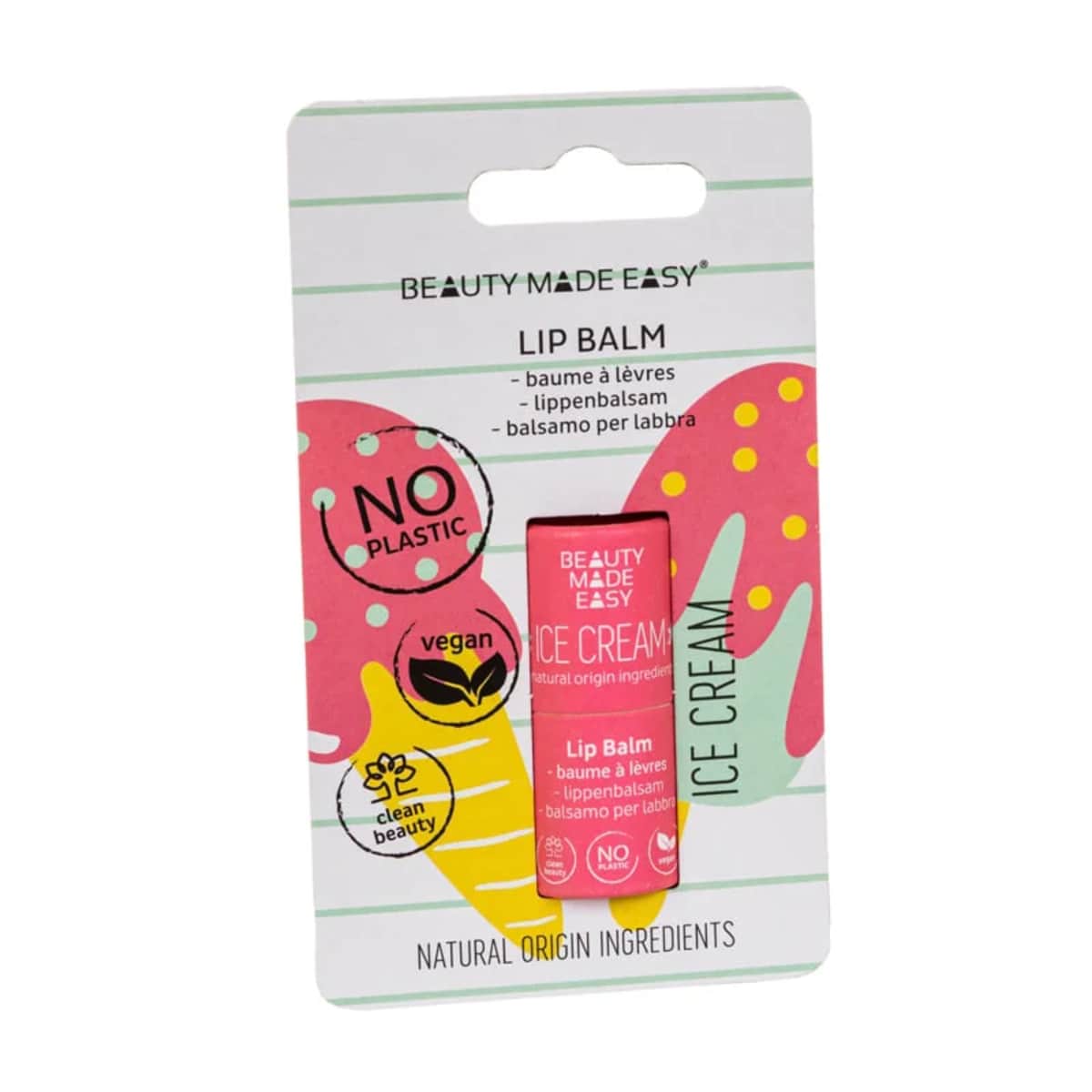 Beauty Made Easy Papertube Vegan Lipbalm Ice Cream