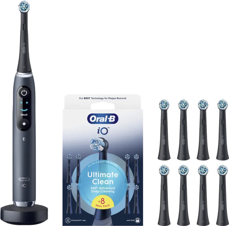 Oral-B iO 9n Onyx Zwart + 8 opzetborstels