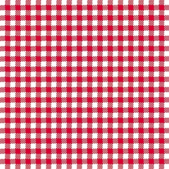 Ambiente 60x stuks Servetten geruit rood/wit 3-laags -