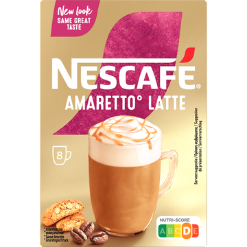 Nescafe escafe Amaretto Latte Oploskoffie 8 x 17,5 g bij Jumbo