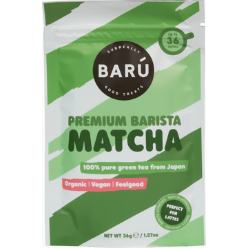 Baru aru Organic Premium Barista Matcha 36g bij Jumbo