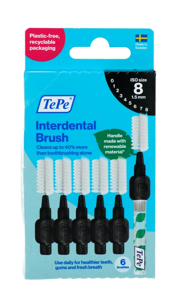 TePe Interdental Brush Rager Original Zwart ISO 8 - 1,5mm