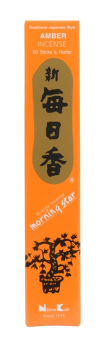 Japanse Wierook Set - Morningstar Amber - Nippon Kodo - 50 Stokjes