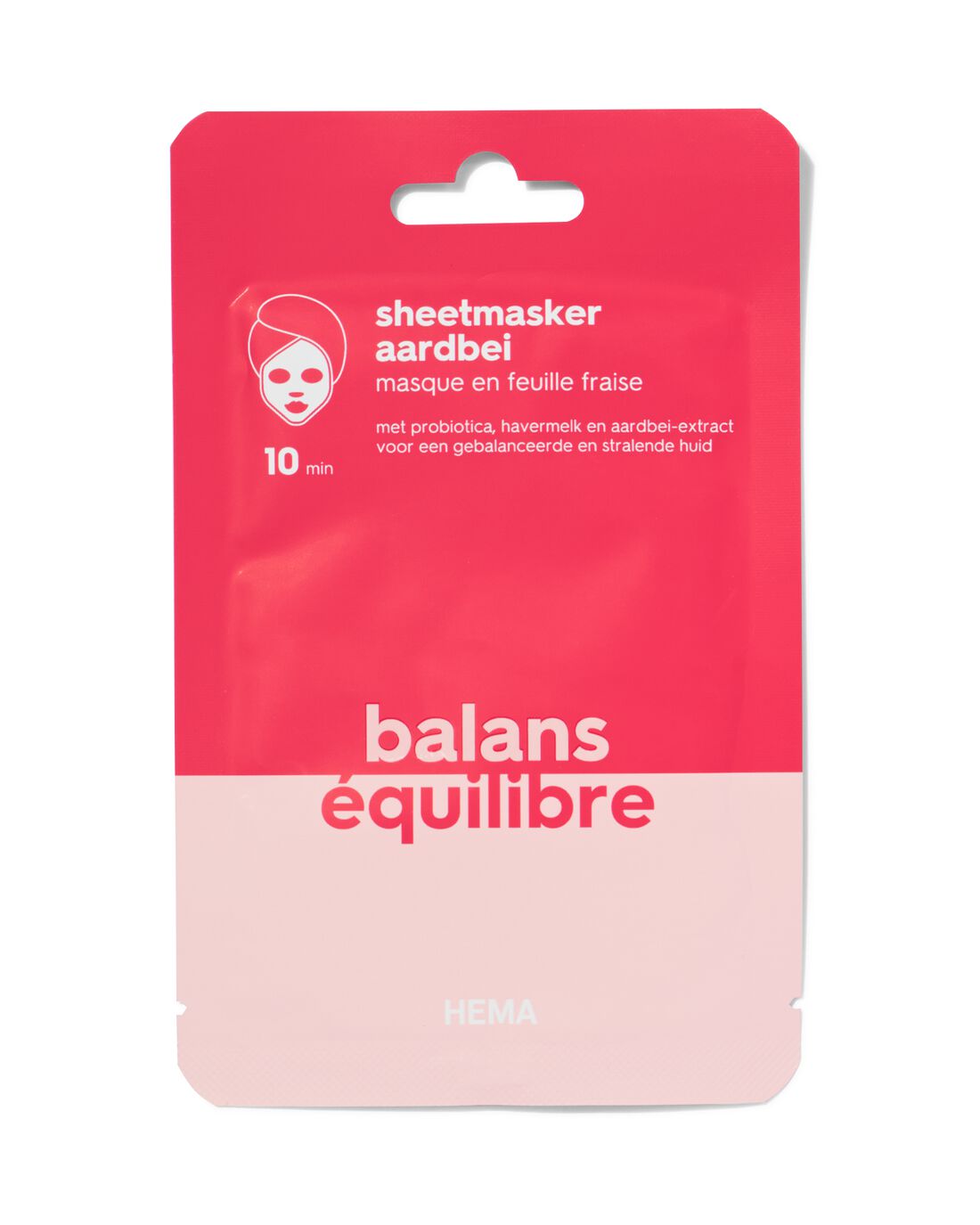 Sheetmasker balans aardbei