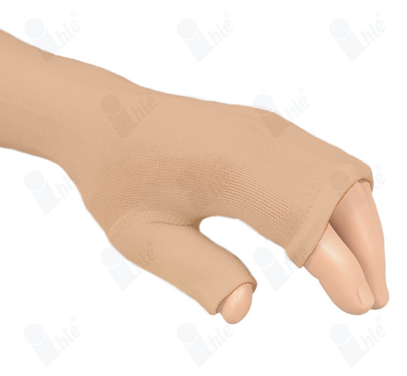 Universele Undersleeve voor Polsbraces Universeel - Beige - Met Duimstuk