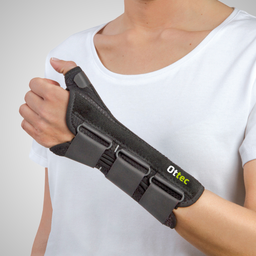 Ottec Polsspalk / Duimbrace Links - Zwart