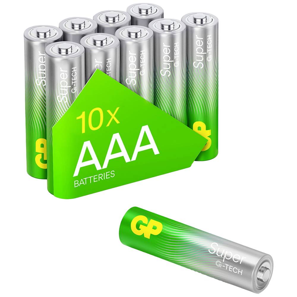 GP Super AAA batterij (potlood) Alkaline 1.5 V 10 stuk(s)
