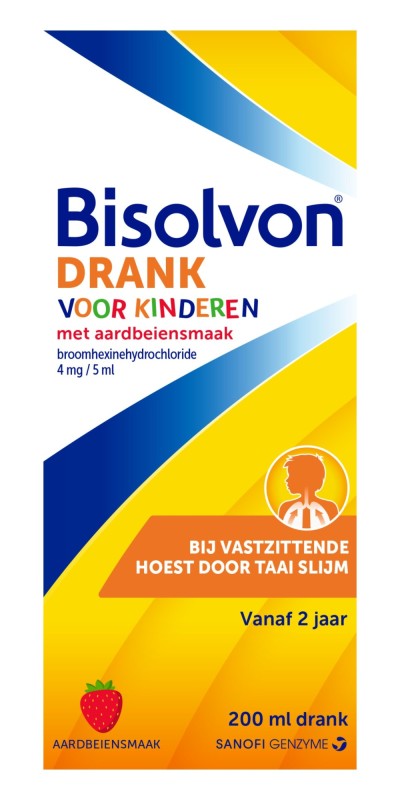 Bisolvon Drank voor kinderen aardbei 200ml