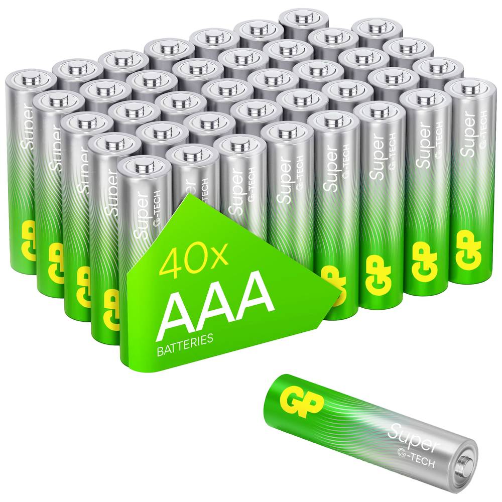 GP Super AAA batterij (potlood) Alkaline 1.5 V 40 stuk(s)