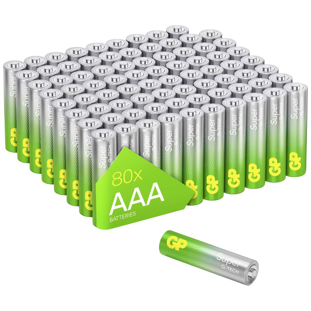 Super AAA batterij (potlood) Alkaline 1.5 V 80 stuk(s)