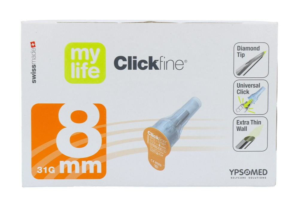 Clickfine DiamondTip Pennaald 8mm (31G)