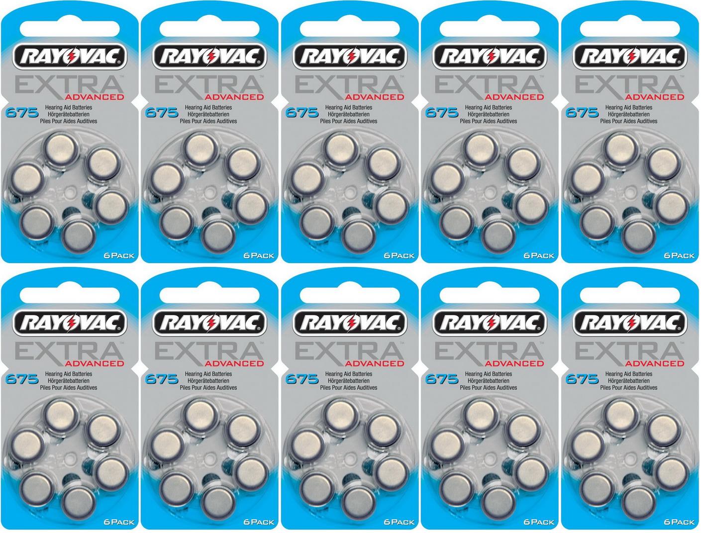 gehoorapparaat batterijen - Type 675 - 10 x 6 stuks