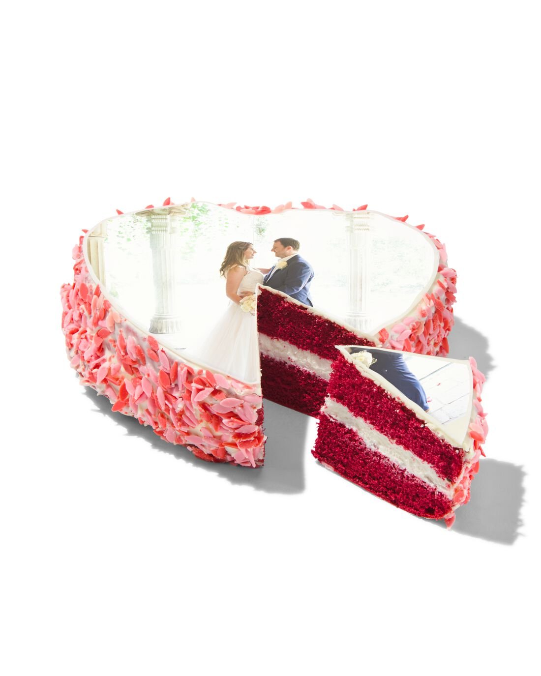 HEMA Fototaart hart red velvet 8 p.