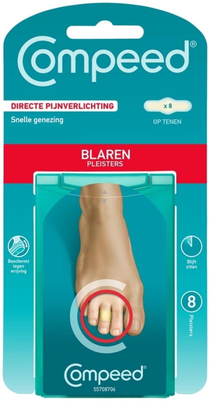 Blaren op tenen 8 stuks
