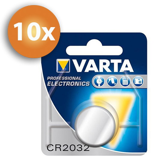 Voordeelpak  CR2032 knoopcel batterijen - 10 stuks