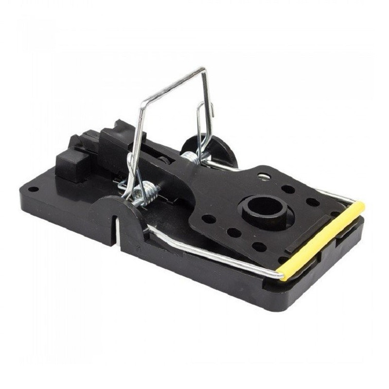 Merkloos Rattenval - 2x stuks - rattenklem - kunststof - 14 cm - ongediertebestrijding -