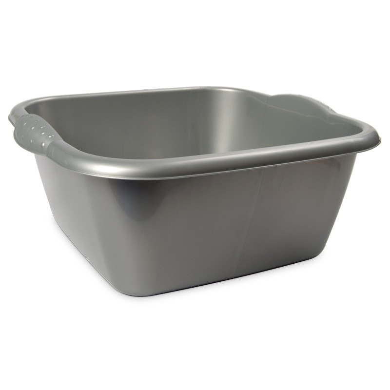 Afwasteil - 1x - rechthoek - zilver - 6L - 28 x 25 x 13 cm - afwasbak -
