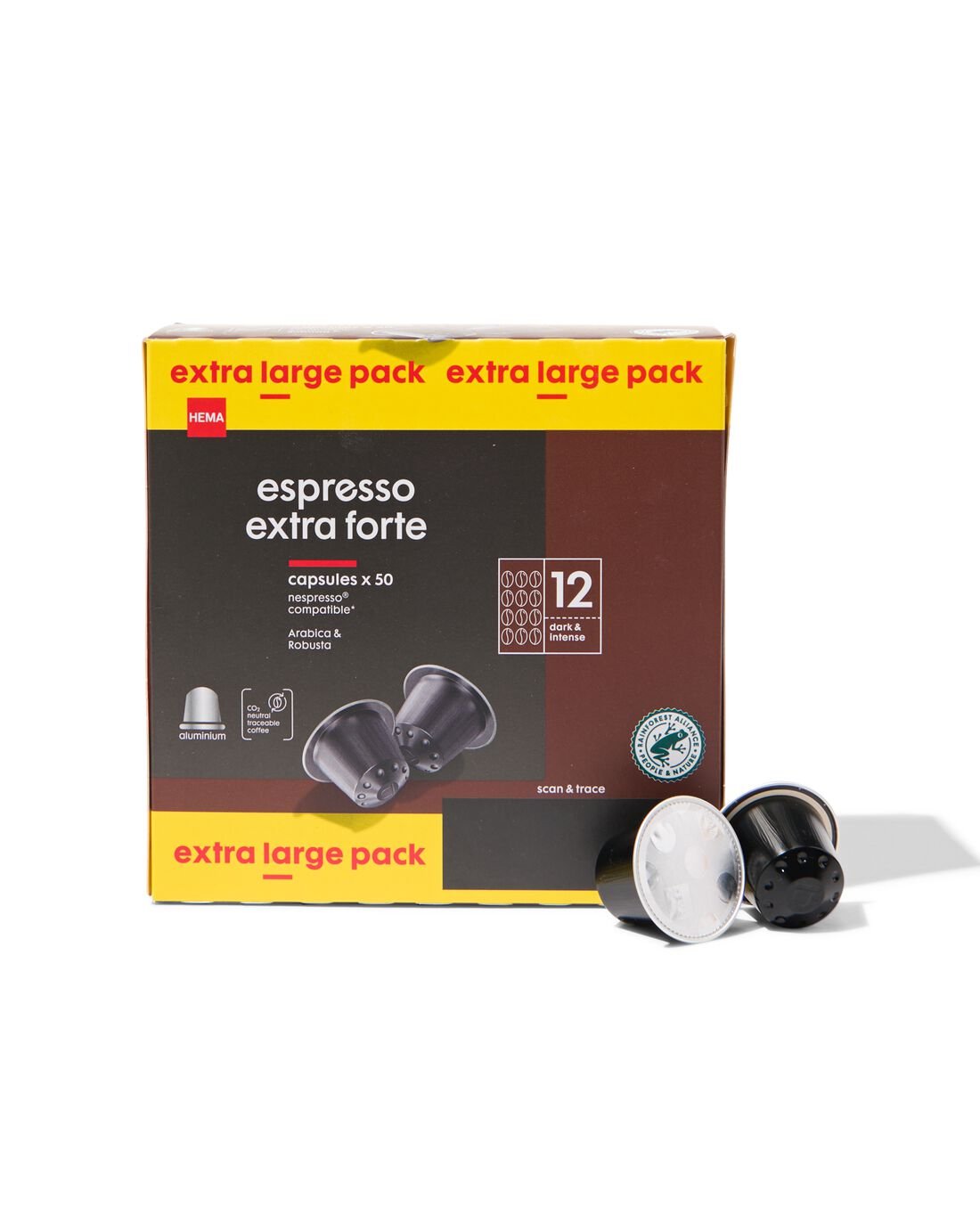 Koffiecups espresso extra forte - 50 stuks