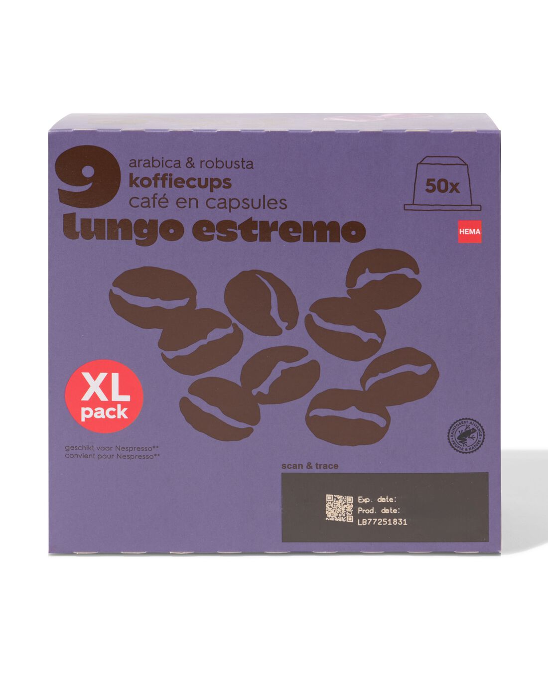 Koffiecups lungo estremo - 50 stuks