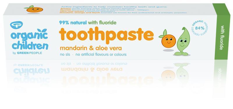 Kids tandpasta mandarijn en aloë vera met fluoride 50 ML