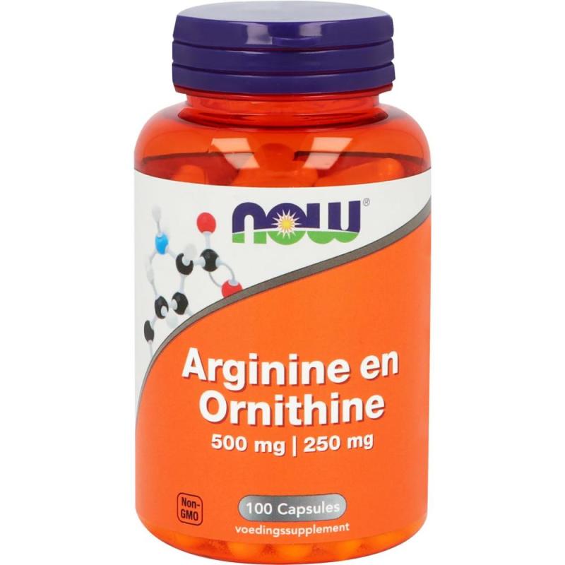 Arginine en ornithine 500/250mg 100 capsules