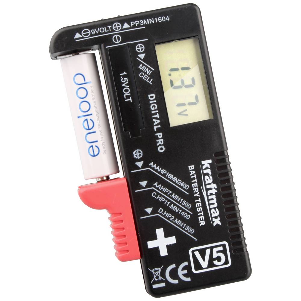 Batterijtester Hückmann Meetbereik (batterijtester) 1.2 V, 1.5 V Oplaadbare batterij, Batterij 146699