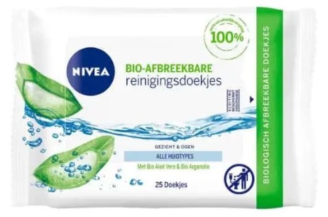 Reinigingsdoekjes bio-afbreekbaar (gevoelige huid) 25 Stuks