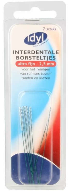 Interdentale borstel ultra fine 2.5mm 7 stuks