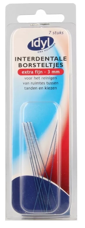 Interdentale borstel extra fine 3mm 7 stuks