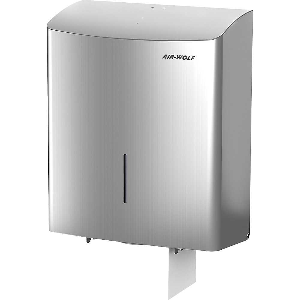 Duplex-toiletpapierdispenser, voor 1 grote of 3 standaard rollen, geborsteld roestvast staal