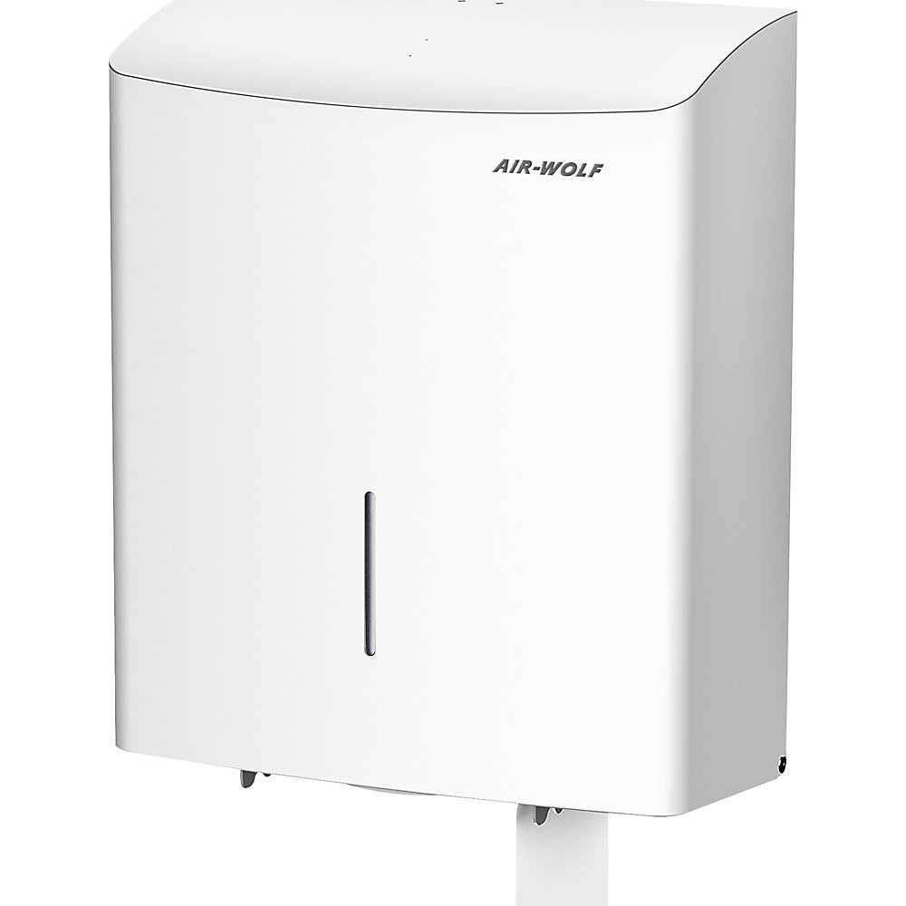 Duplex-toiletpapierdispenser, voor 1 grote of 3 standaard rollen, roestvast staal wit