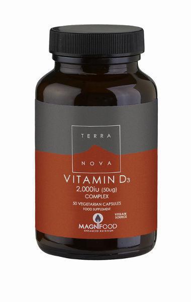 Terranova Vitamine d3 2000iu complex 50 Vegan Capsules