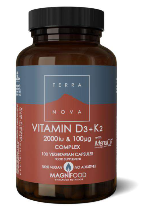 Terranova Vitamine d3 2000iu met k2 100 mcg complex 100ca