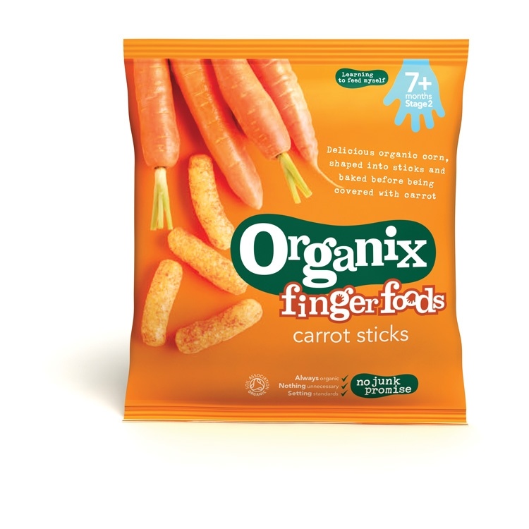 Fingerfoods Maïs Knabbels - 6+M - 20gr - met Wortel