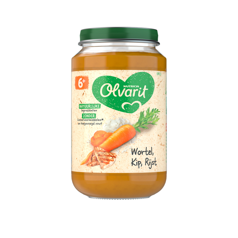  Maaltijd - Wortel, Kip, Rijst - 6+ maanden - 200 gr
