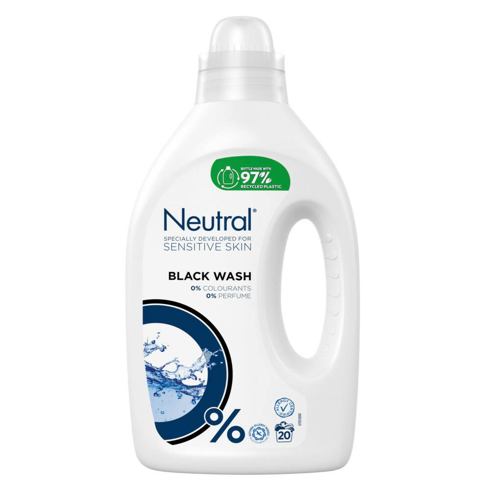  Vloeibaar Wasmiddel Zwart - 1 liter - 20 wasbeurten