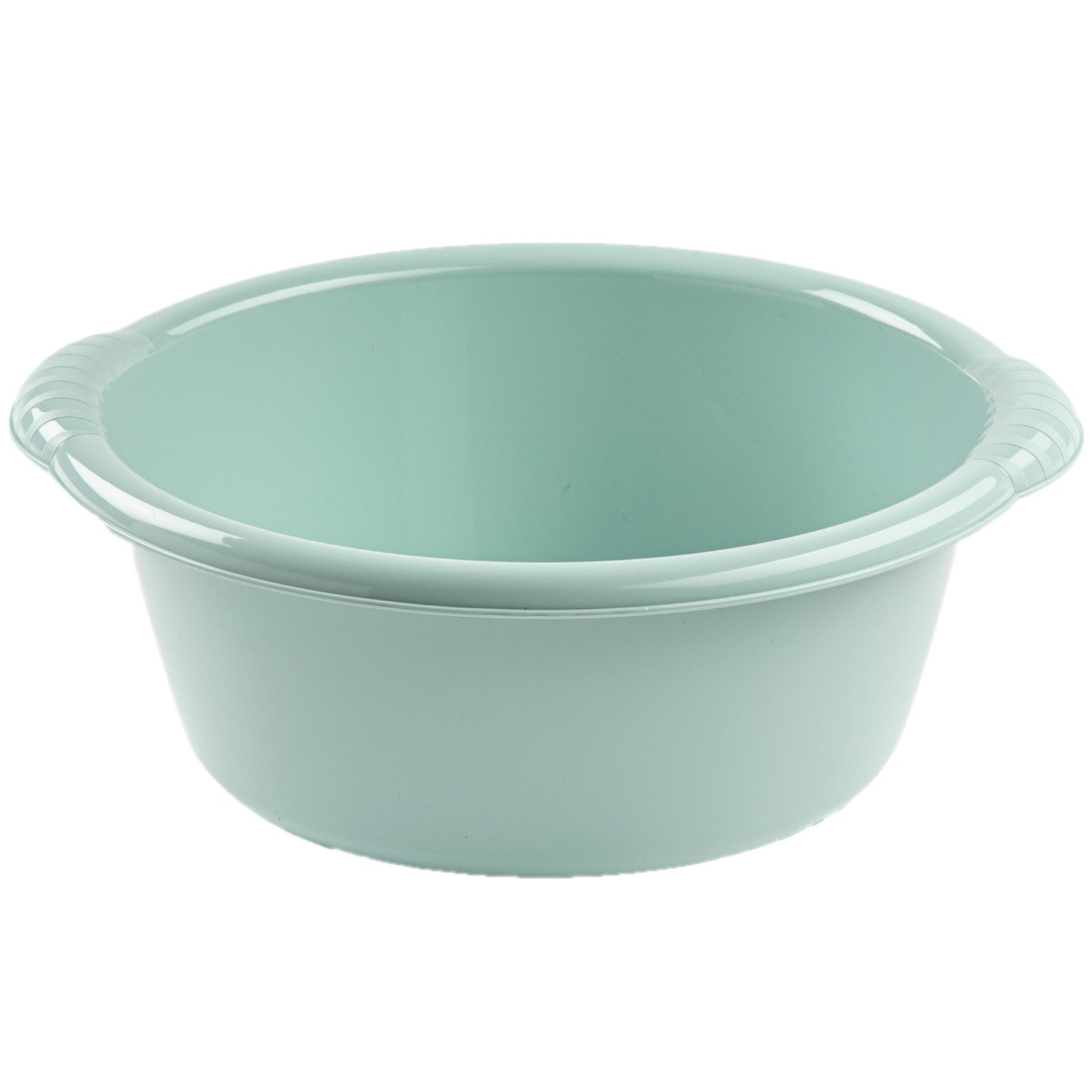 PlasticForte Afwasteiltje - Set van 2x stuks - 6 liter - mintgroen - rond - x 14 cm -