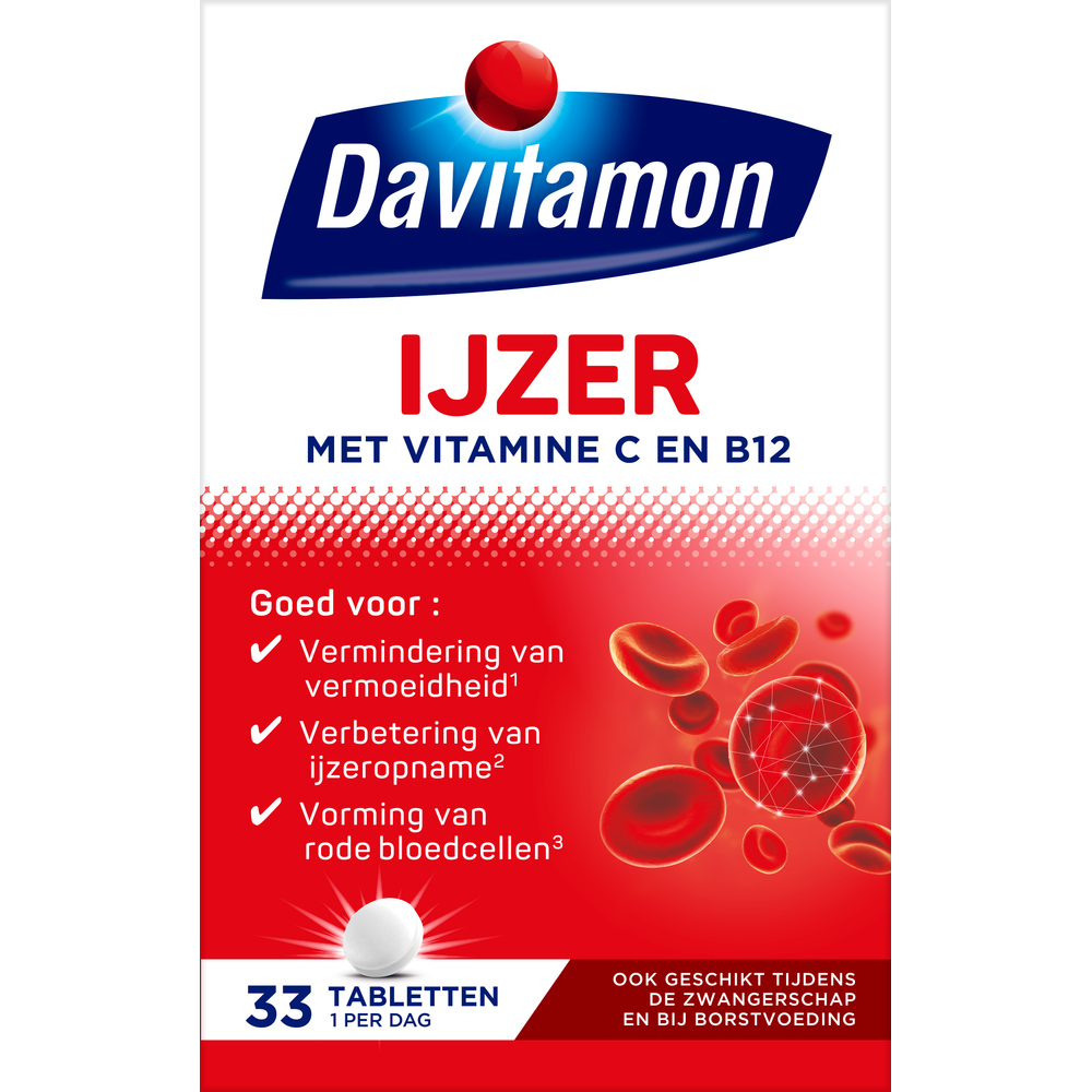 IJzer met Vitamine C en B12 Tabletten