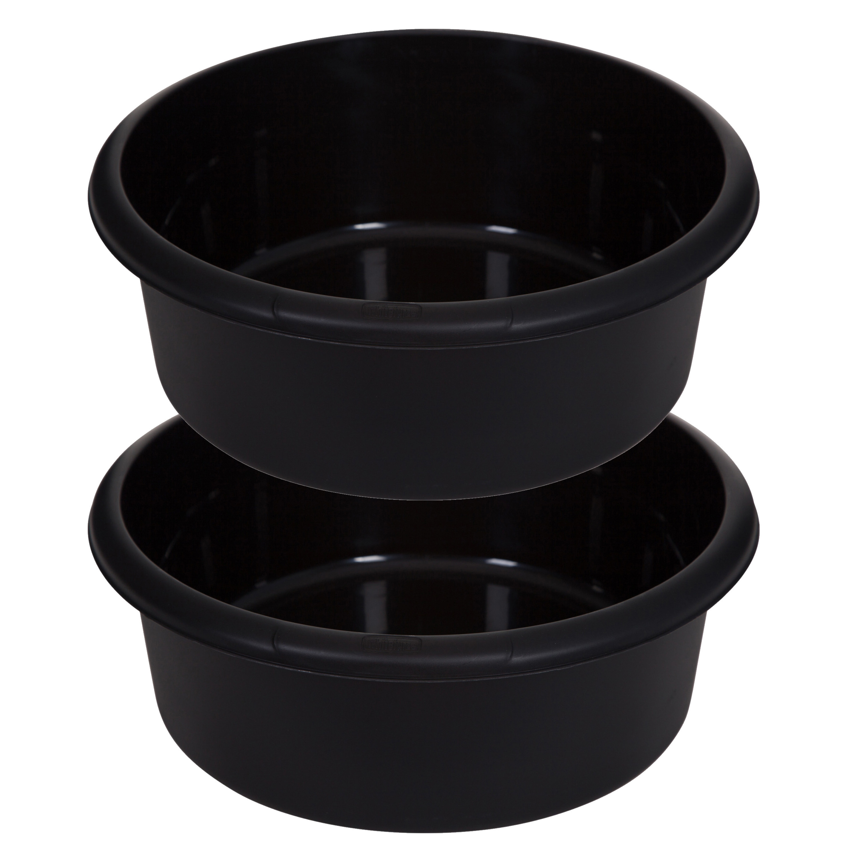 Whitefurze Afwasteil/afwasbak - 2x - 8 liter - zwart - x x 13 cm -