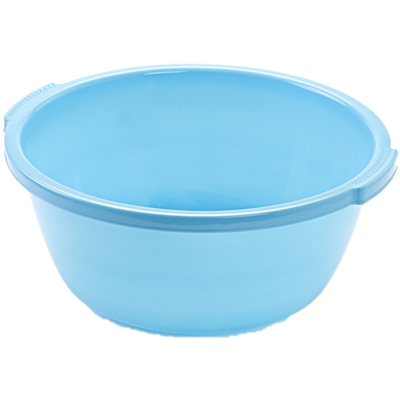 PlasticForte Set van 2x stuks kunststof teiltje/afwasbak rond 10 liter blauw -