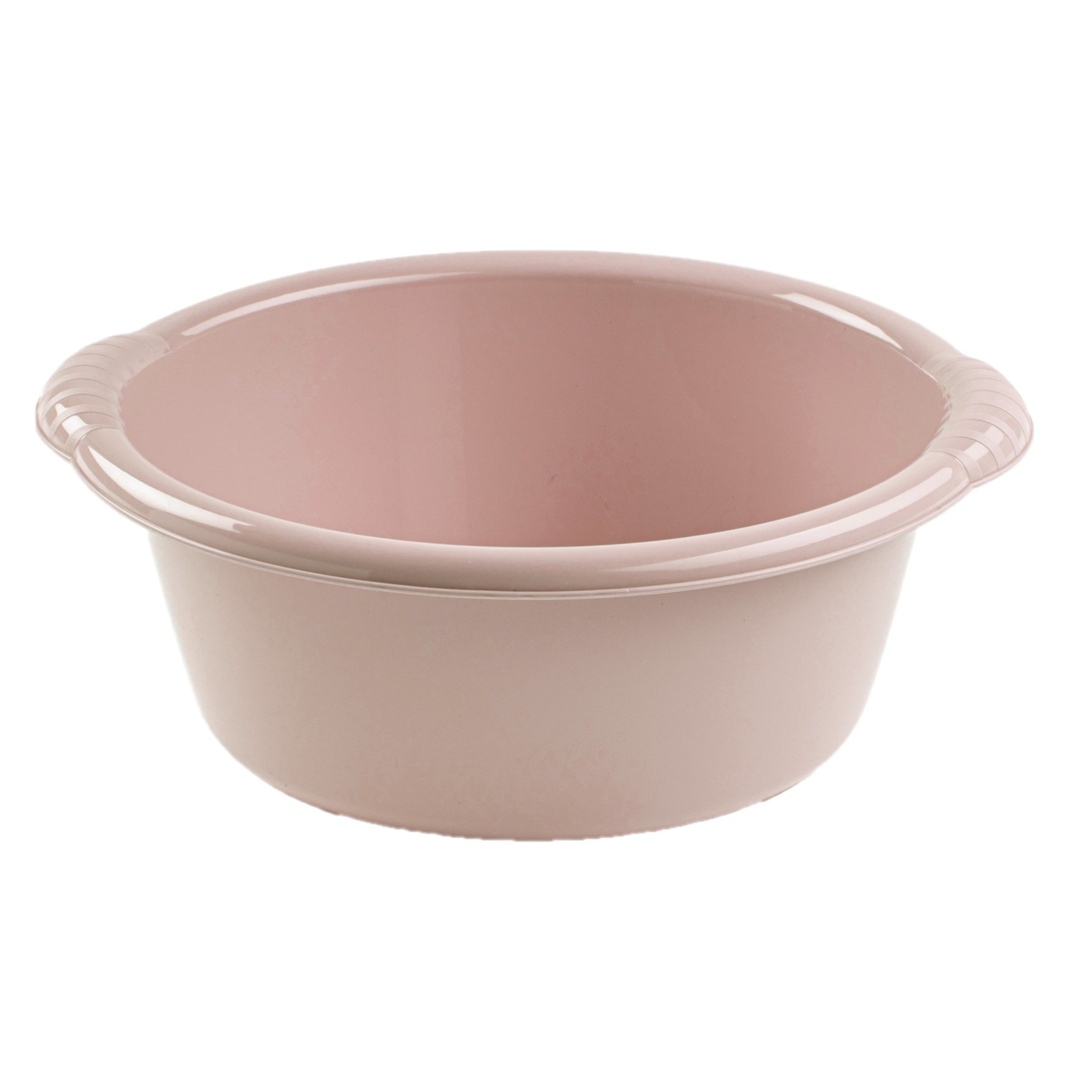 PlasticForte teiltje/afwasbak rond - Set van 2x stuks - 10 liter - taupe - kunststof - x x 15 -