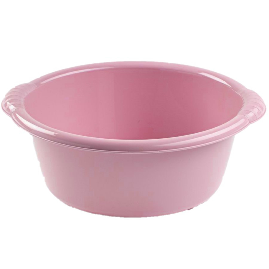 PlasticForte Set van 2x stuks kunststof teiltjes/afwasbakken rond 15 liter oud roze -