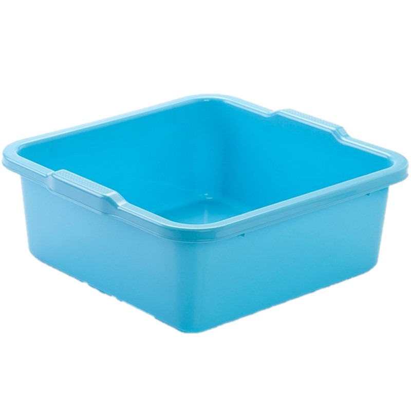PlasticForte Afwasbak - Set van 2x stuks - kunststof - vierkant -11L - blauw - x 35 x 13 cm - Huishouden -