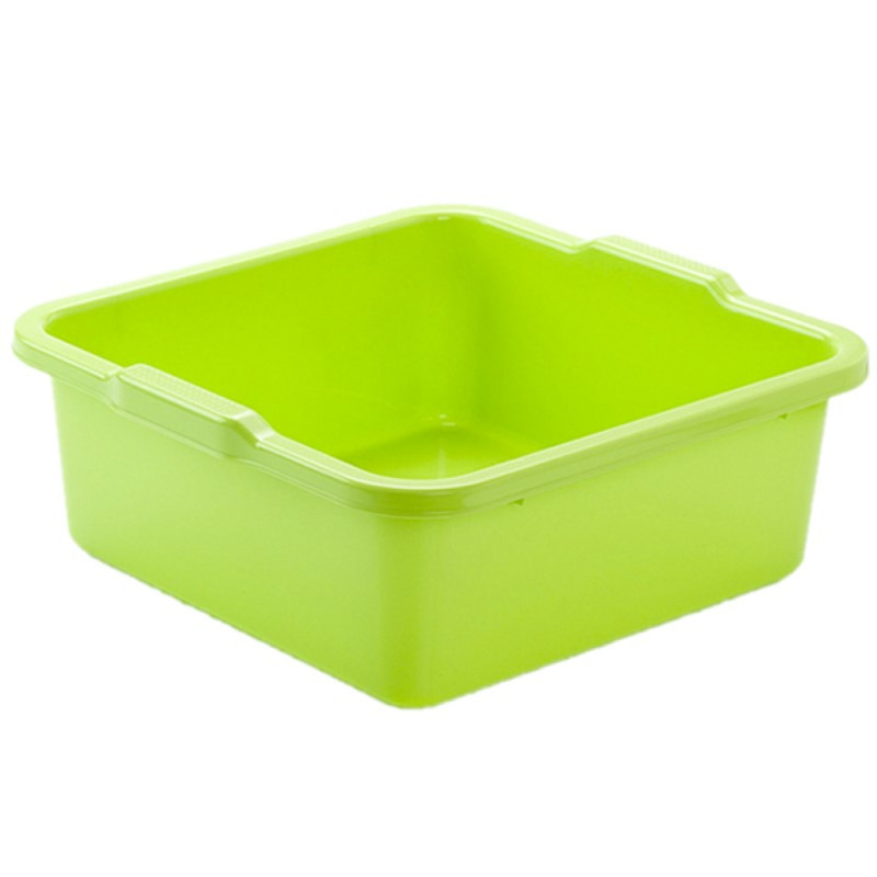 PlasticForte Afwasbak - Set van 2x stuks - kunststof - vierkant -11L - groen - x 35 x 13 cm - Huishouden -
