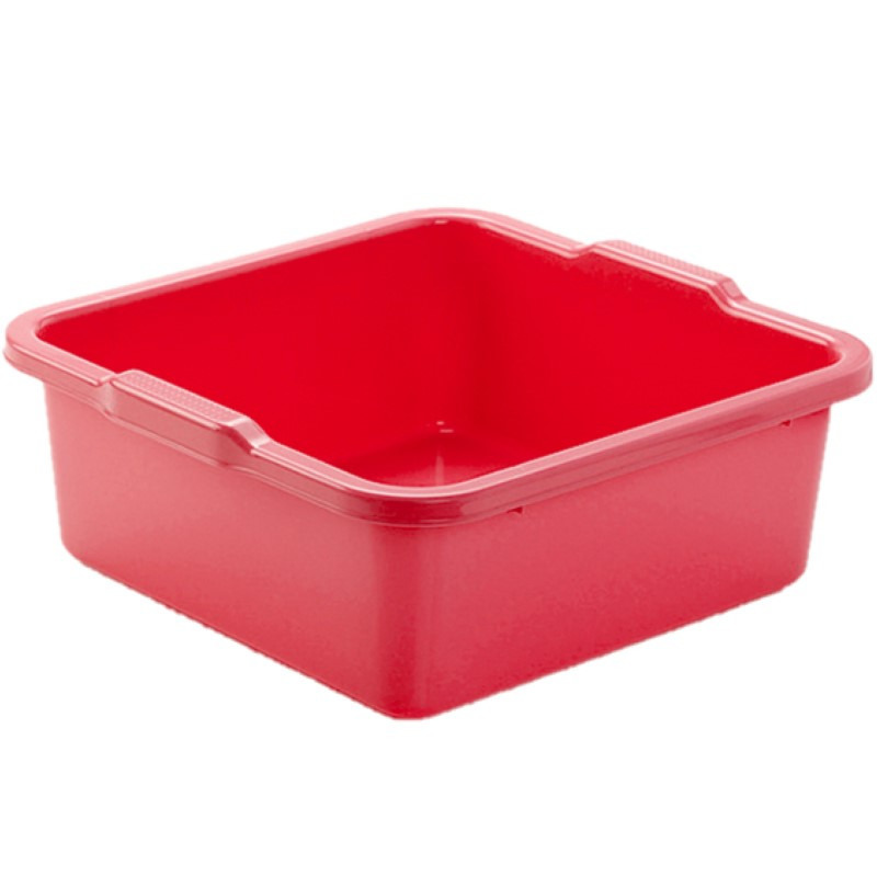 PlasticForte Afwasbak - Set van 2x stuks - kunststof - vierkant -11L - rood - x 35 x 13 cm - Huishouden -