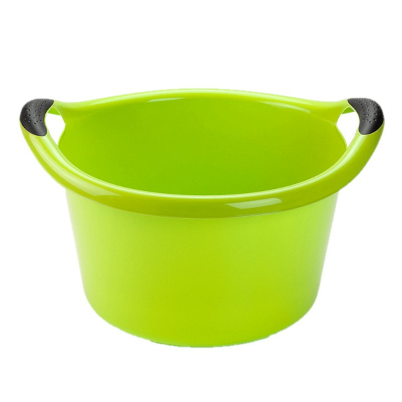 PlasticForte Plastic Forte Afwasbak - Set van 2x stuks - 15L - groen - x x 25 cm - met handvatten - teiltje -