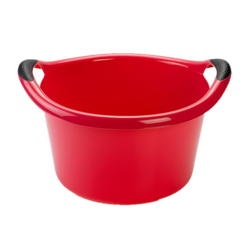 PlasticForte Plastic Forte Afwasbak - Set van 2x stuks - 15L - rood - x x 25 cm - met handvatten - teiltje -