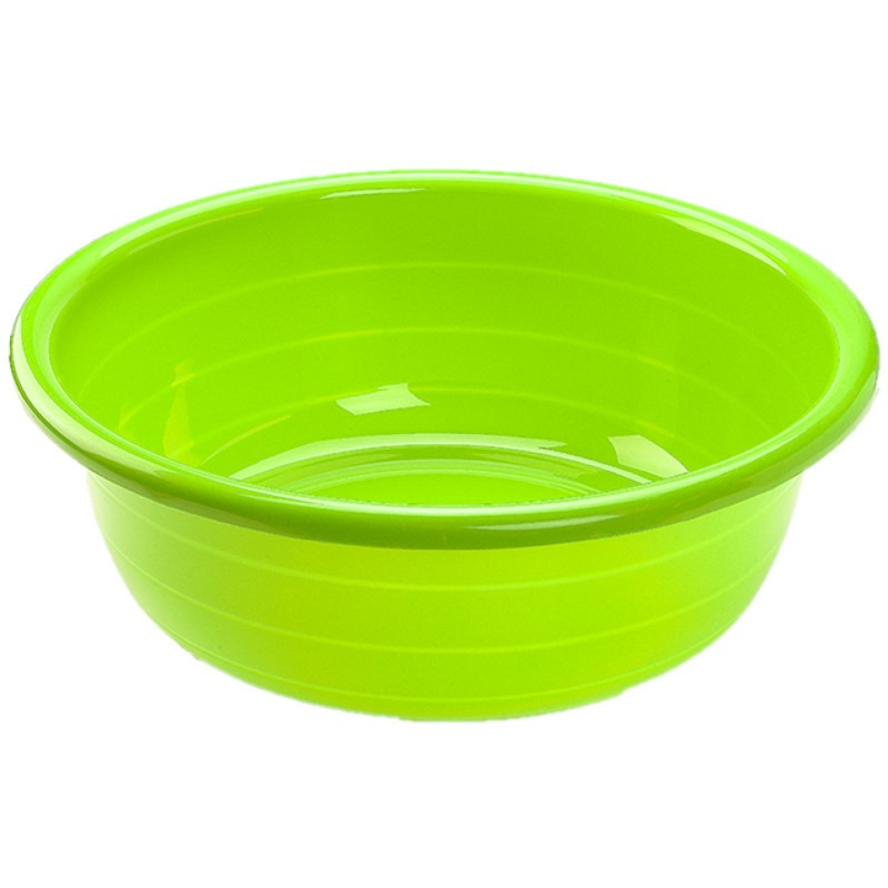 PlasticForte Set van 2x stuks grote kunststof teiltje/afwasbak rond 20 liter groen -